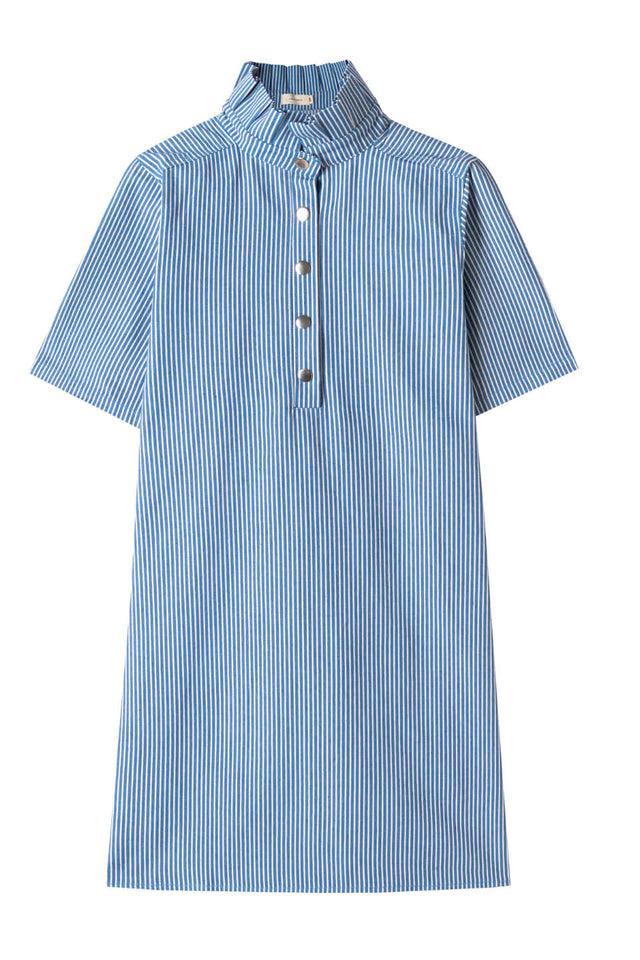 Orla Antwerp Jackie Gestreepte Denim Jeans Jurk