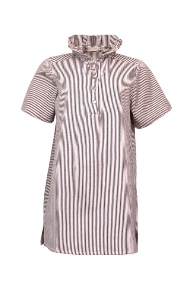 orla antwerp Jackie Gestreepte Denim Jeans Jurk