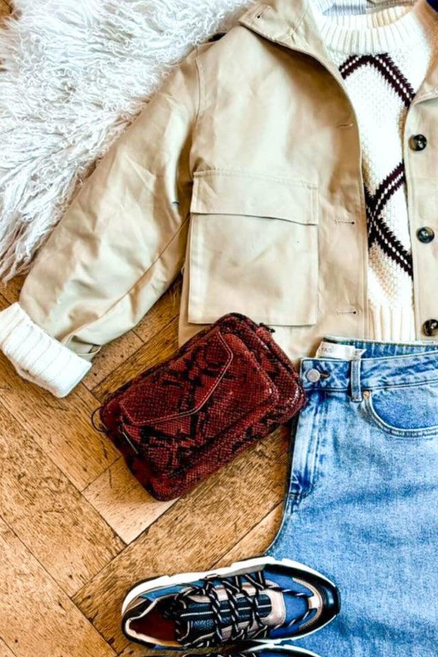 Orla Antwerp Jane Slangenprint Schoudertas