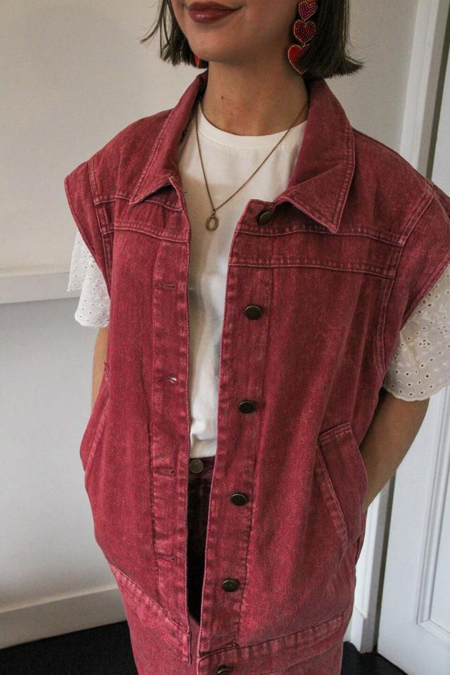 Orla Antwerp Joan Mouwloos Denim Jeans Jas