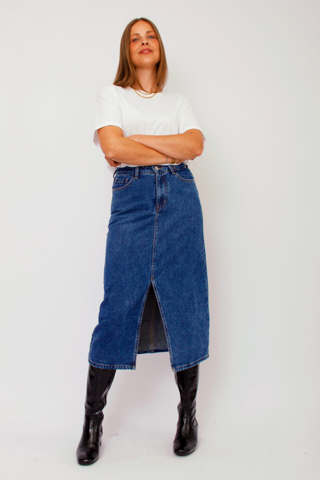 Orla Antwerp Judy Denim Midi Jeans Rok