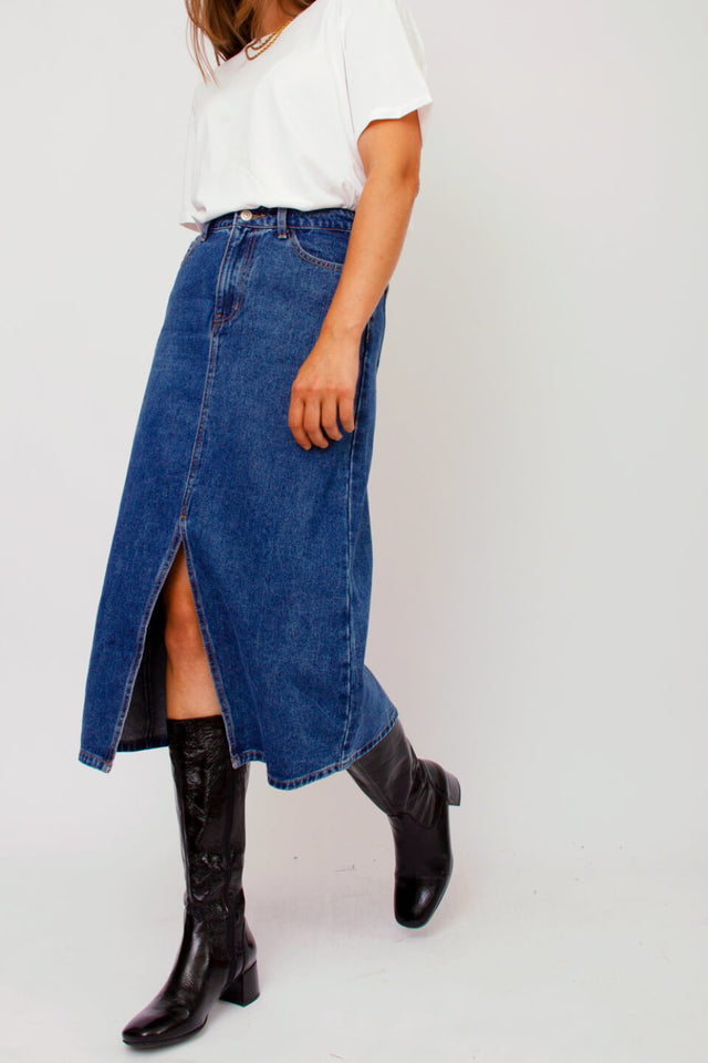 Orla Antwerp Judy Denim Midi Jeans Rok