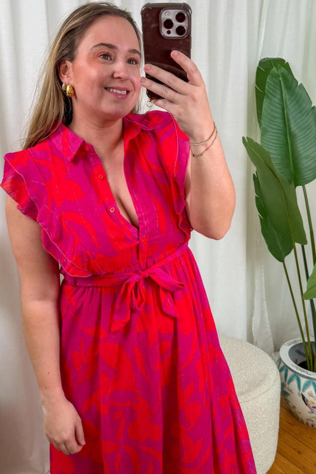 Orla Antwerp Laura Ruffle Bloemen Jurk