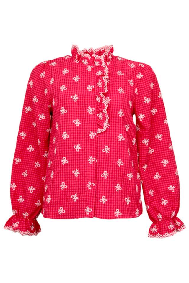 orla antwerp Lizzy Geruite Strikjes Blouse