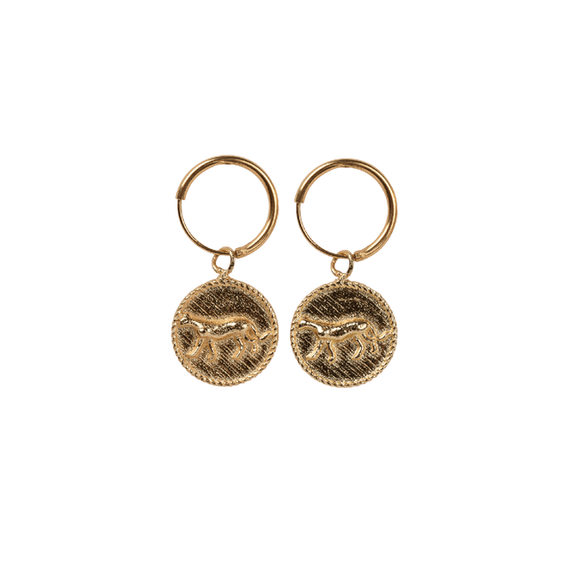 orla antwerp Luipaard Munt Oorbellen