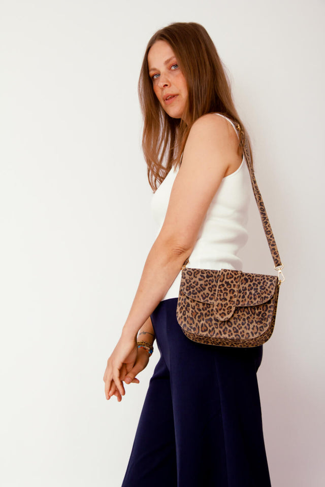 Orla Antwerp Maan Suede Schoudertas