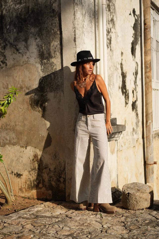 Orla Antwerp Peter Gestreepte Denim Jeans Broek