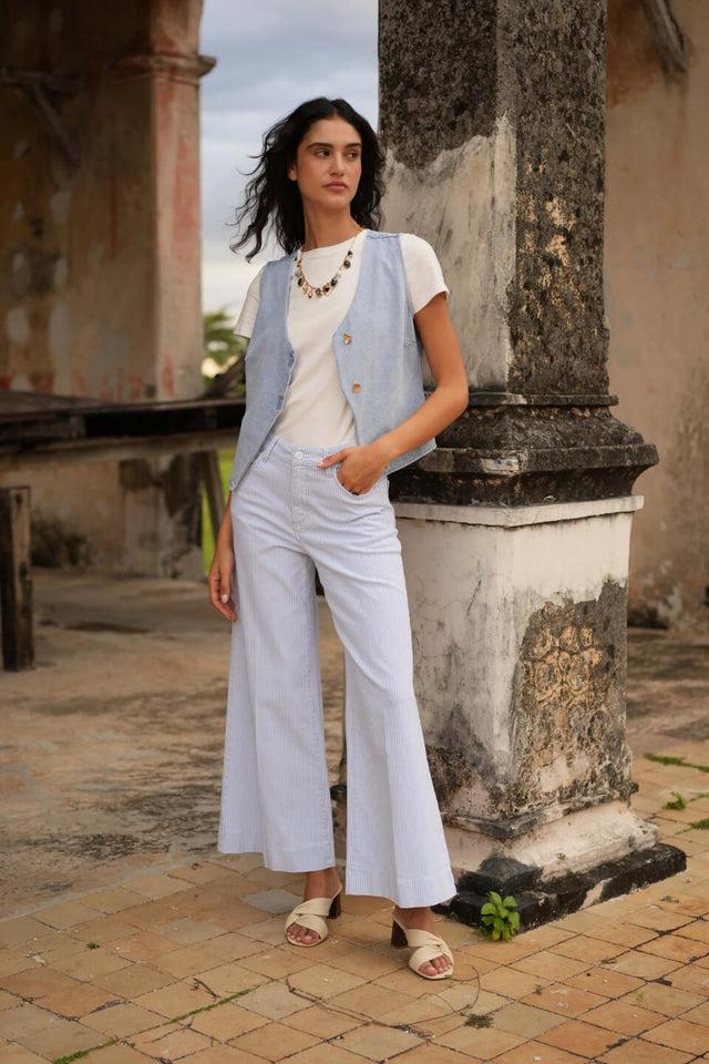 orla antwerp Peter Gestreepte Denim Jeans Broek