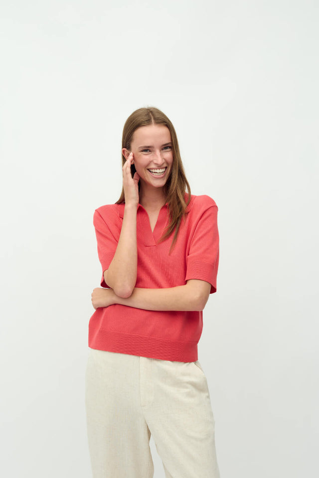 Orla Antwerp Sika Gebreide Polo Top