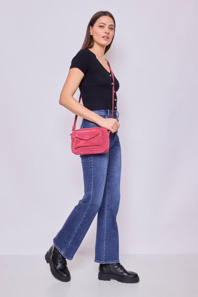 Orla Antwerp Suede Pocket Schoudertas