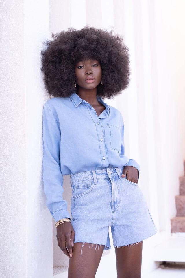 orla antwerp Sullivan Denim Jeans Strass Short