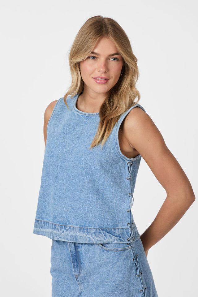 Orla Antwerp Svetlana Denim Jeans Gevlochten Top