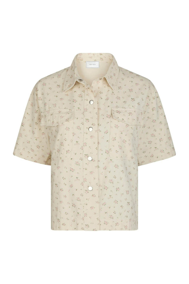 orla antwerp Tiki Floral Denim Jeans Hemd