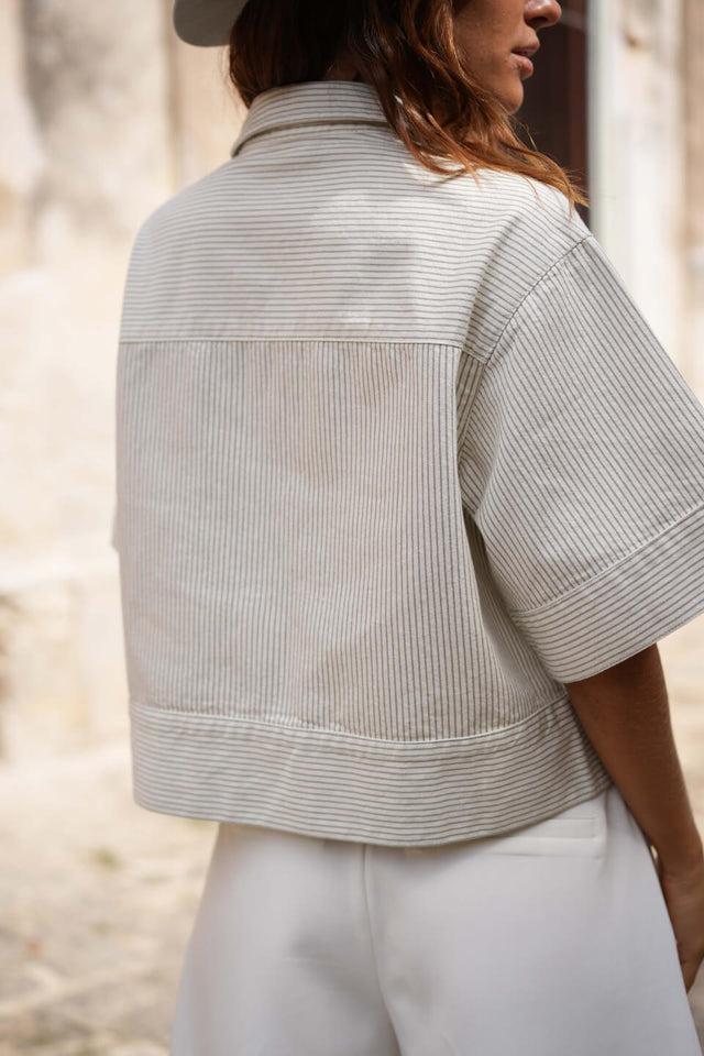 Orla Antwerp Victor Gestreept Denim Jeans Hemd