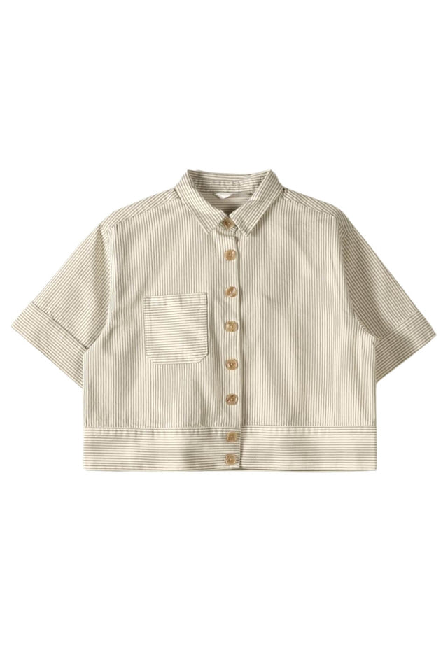 orla antwerp Victor Gestreept Denim Jeans Hemd