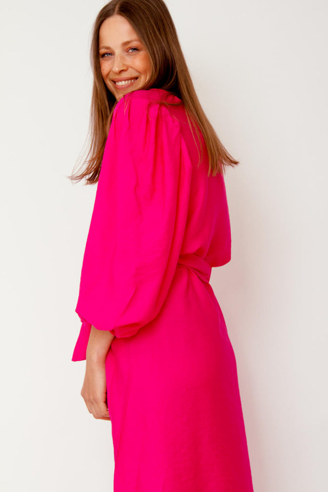 Orla Antwerp Viscose Mini V-Hals Geknoopte Jurk