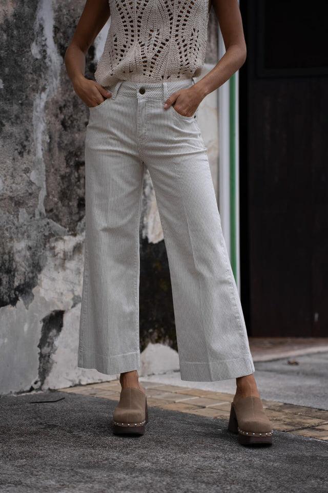 Orla Antwerp Windy Gestreepte Denim Jeans Broek