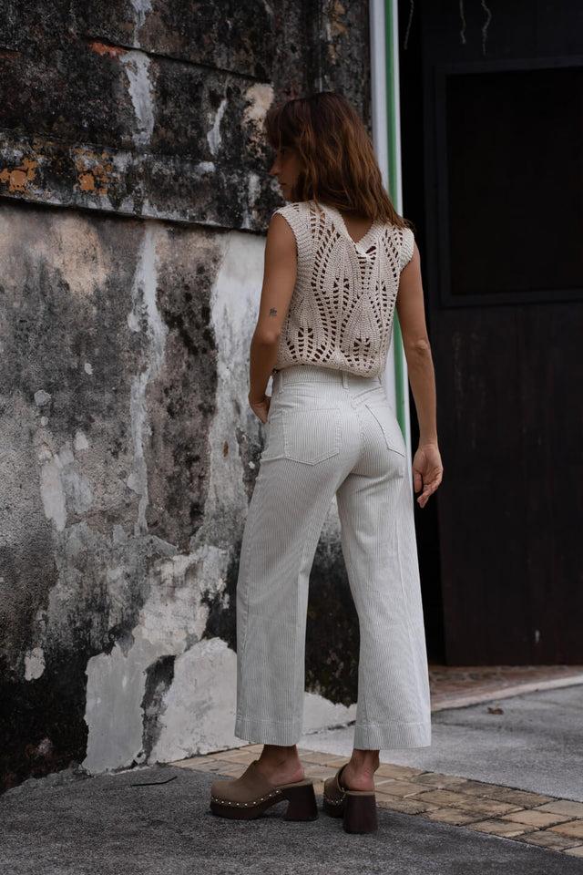 Orla Antwerp Windy Gestreepte Denim Jeans Broek