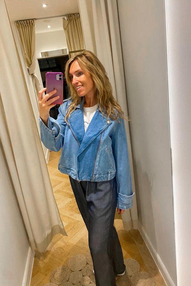 Orla Antwerp Yasabigail Denim Biker Jeans Jas