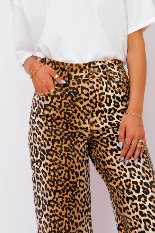 Orla Antwerp Yasleonora Luipaard Denim Jeans Broek