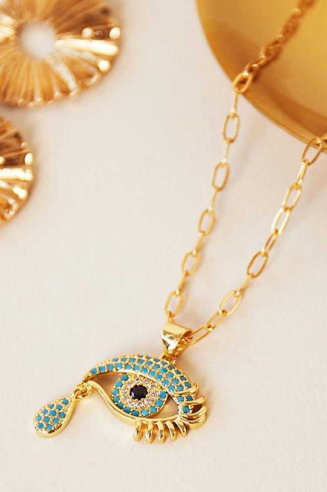 Orla Antwerp Zirconia Blue Tears Halsketting