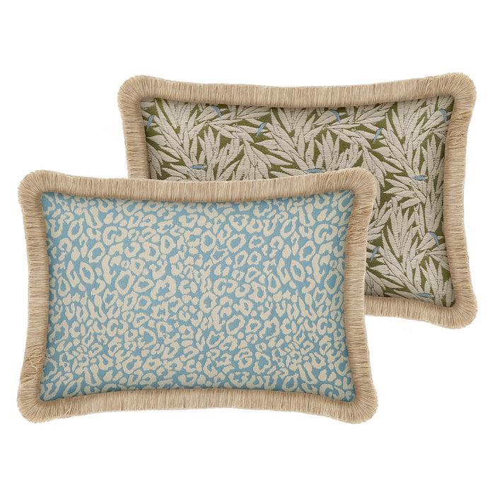 palais Dubbelzijdig Kussen Maya Lichtblauw & Ecru x Yoko Olijf