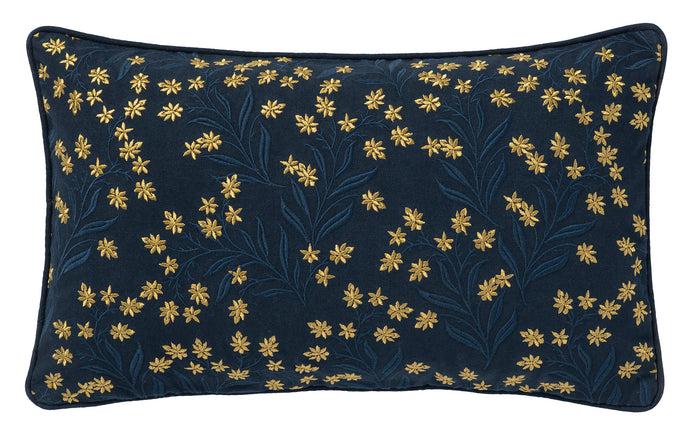 palais Dubbelzijdig kussen Audrey Navy & Olijf