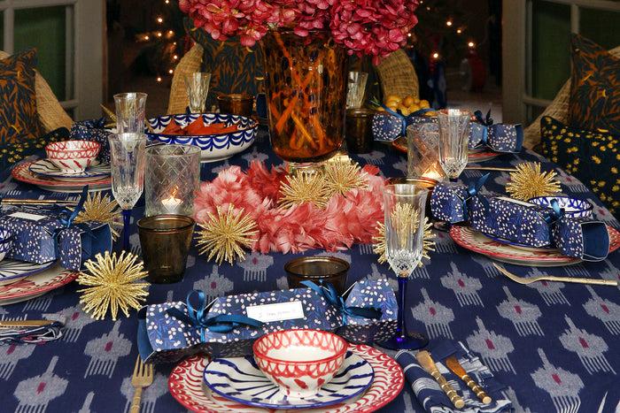 Palais Handgeweven Servet Ikat Indigo (set Van 2)