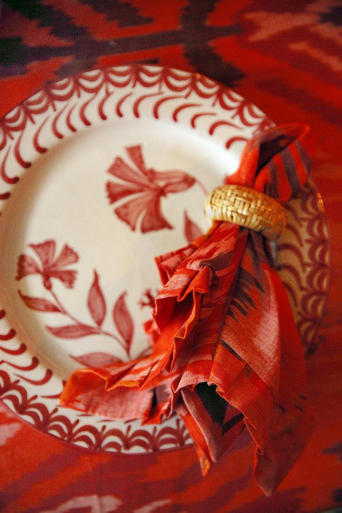 palais Handgeweven servet Ikat Sienna (set van 2)