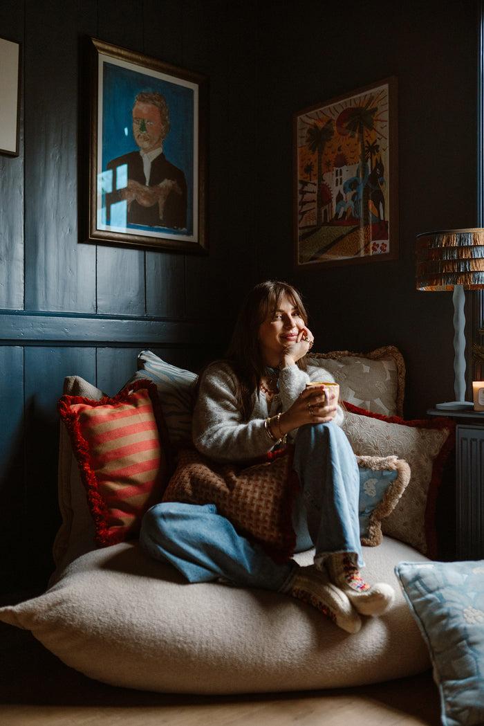 Palais Lampenkap Giselle Karamel & Blauw