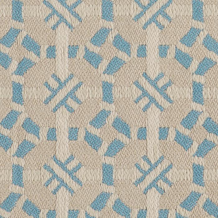 Palais Outdoor Poef Coco Lichtblauw & Ecru