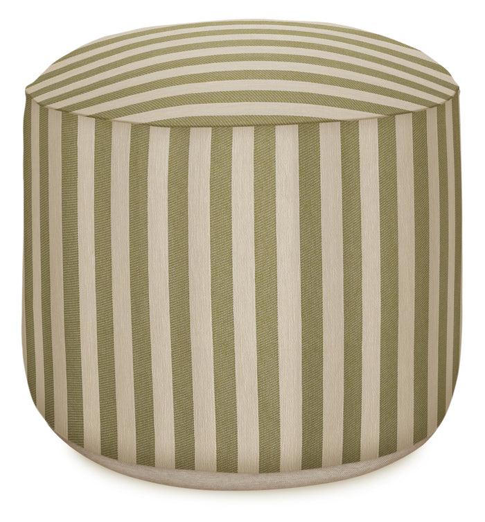 palais Outdoor Poef Jackie Olijf & Ecru