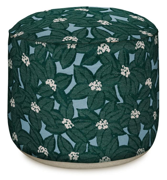 palais Outdoor Poef Michelle Emerald & Lichtblauw