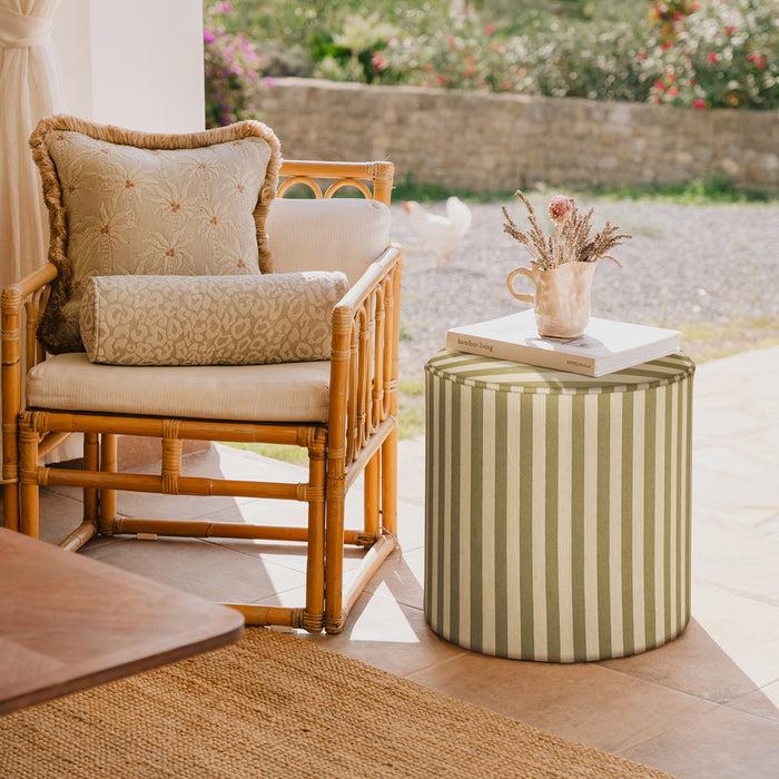 Palais Poef Jackie Olijf & Ecru