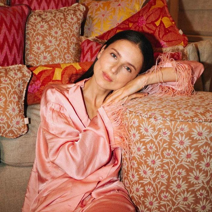 Palais Poef Mako Karamel & Ecru