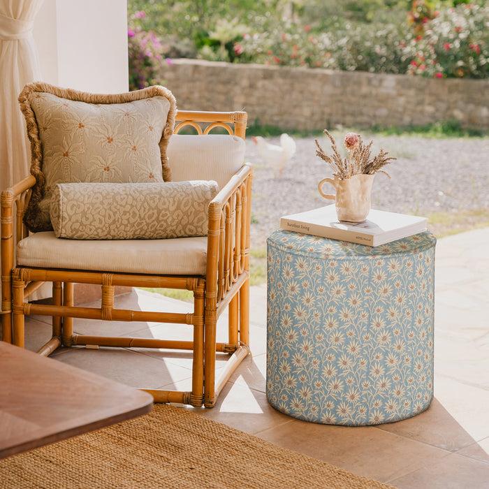 Palais Poef Mako Lichtblauw & Ecru