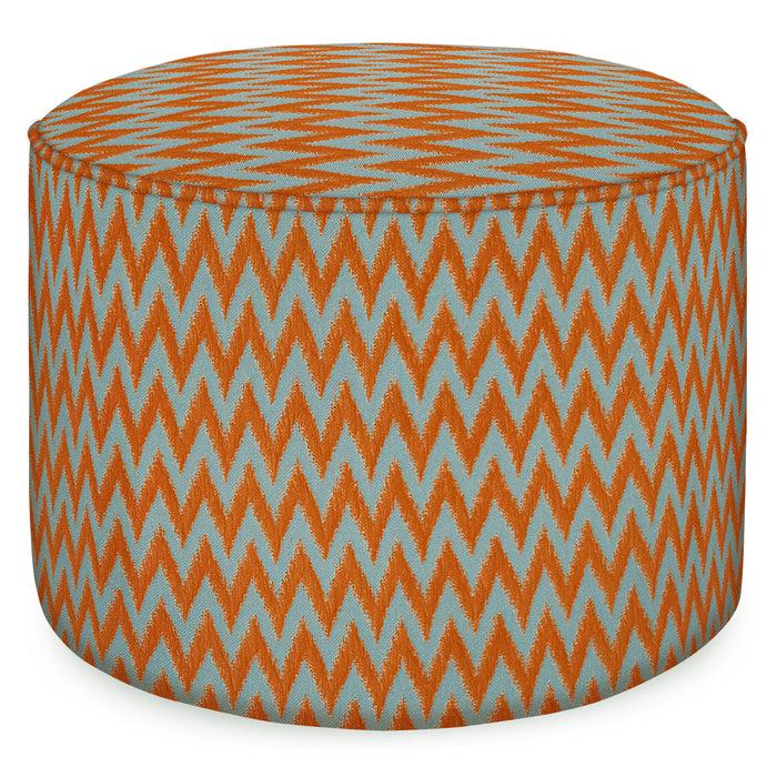 palais Poef Rosita Lichtblauw & Oranje