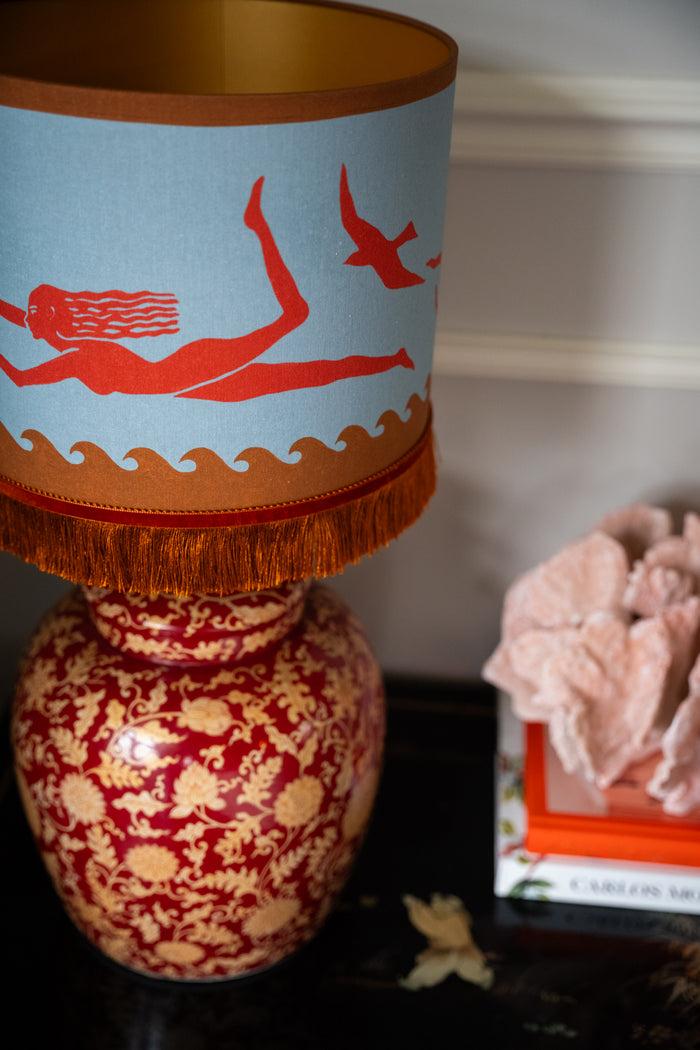 Palais Palais X Hôtel Magique Lampenkap Thalassa Antiek Blauw & Koraal