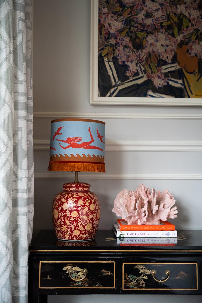 Palais Palais X Hôtel Magique Lampenkap Thalassa Antiek Blauw & Koraal