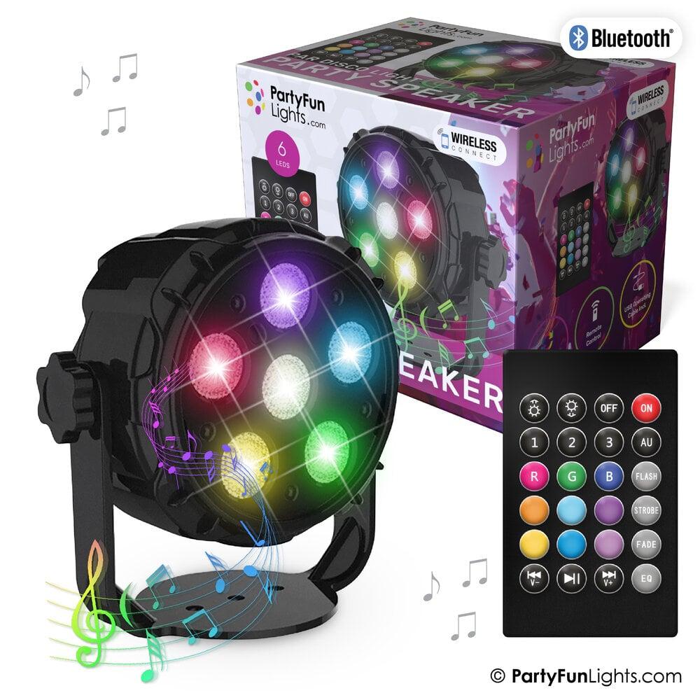 partyfunlights PartyFunLights 6 LED PAR Disco Lamp Party Speaker met afstandsbediening