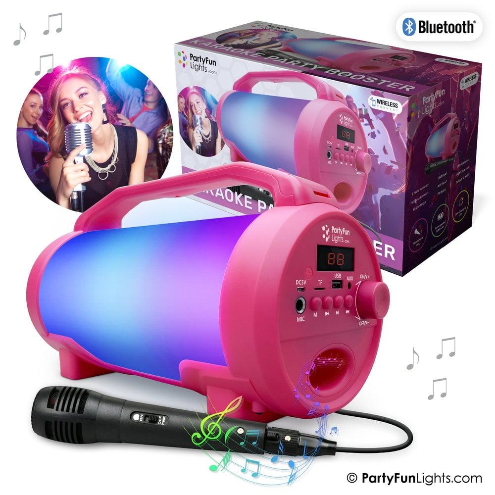 partyfunlights PartyFunLights Bluetooth Karaoke Party Speaker - inclusief microfoon - lichteffecten - met draagbeugel