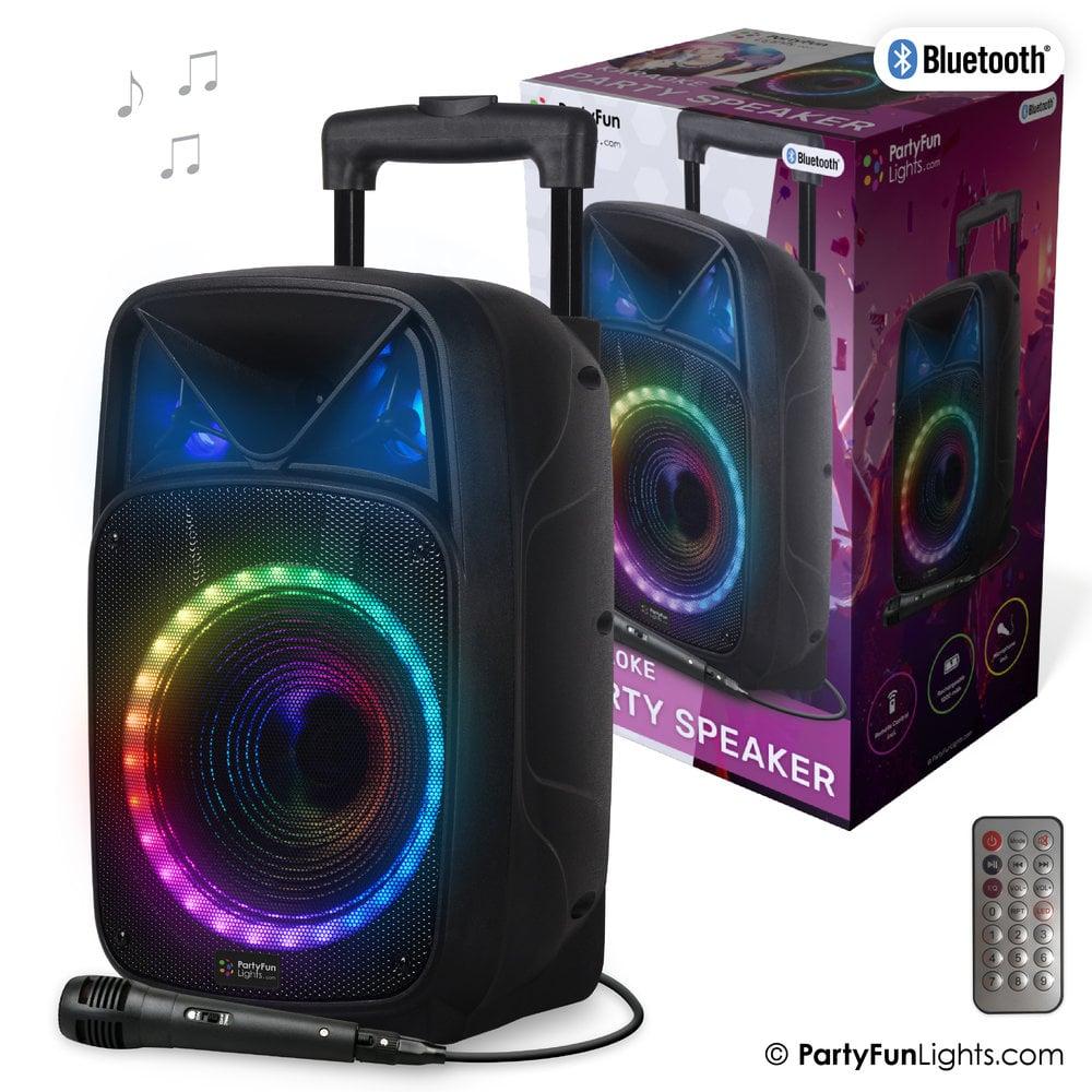 partyfunlights PartyFunLights Bluetooth karaoke party speaker - Party verlichting - microfoon - afstandsbediening