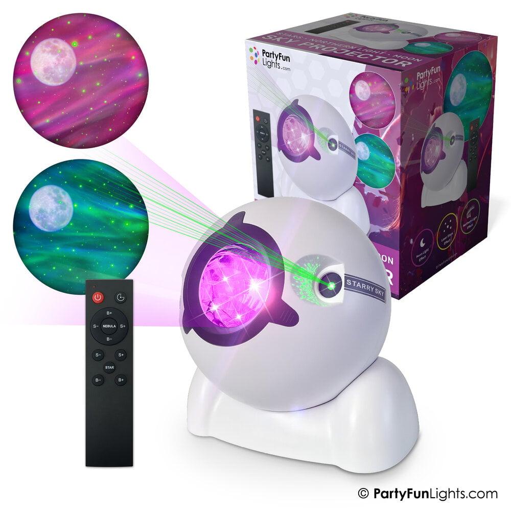 partyfunlights PartyFunLights Hemelprojector met noorderlicht maan en sterren