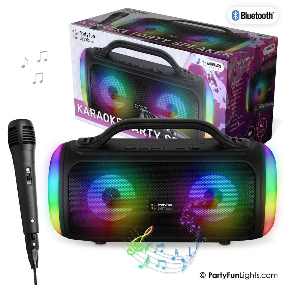 partyfunlights PartyFunLights Karaoke Party Speaker with Light Effects