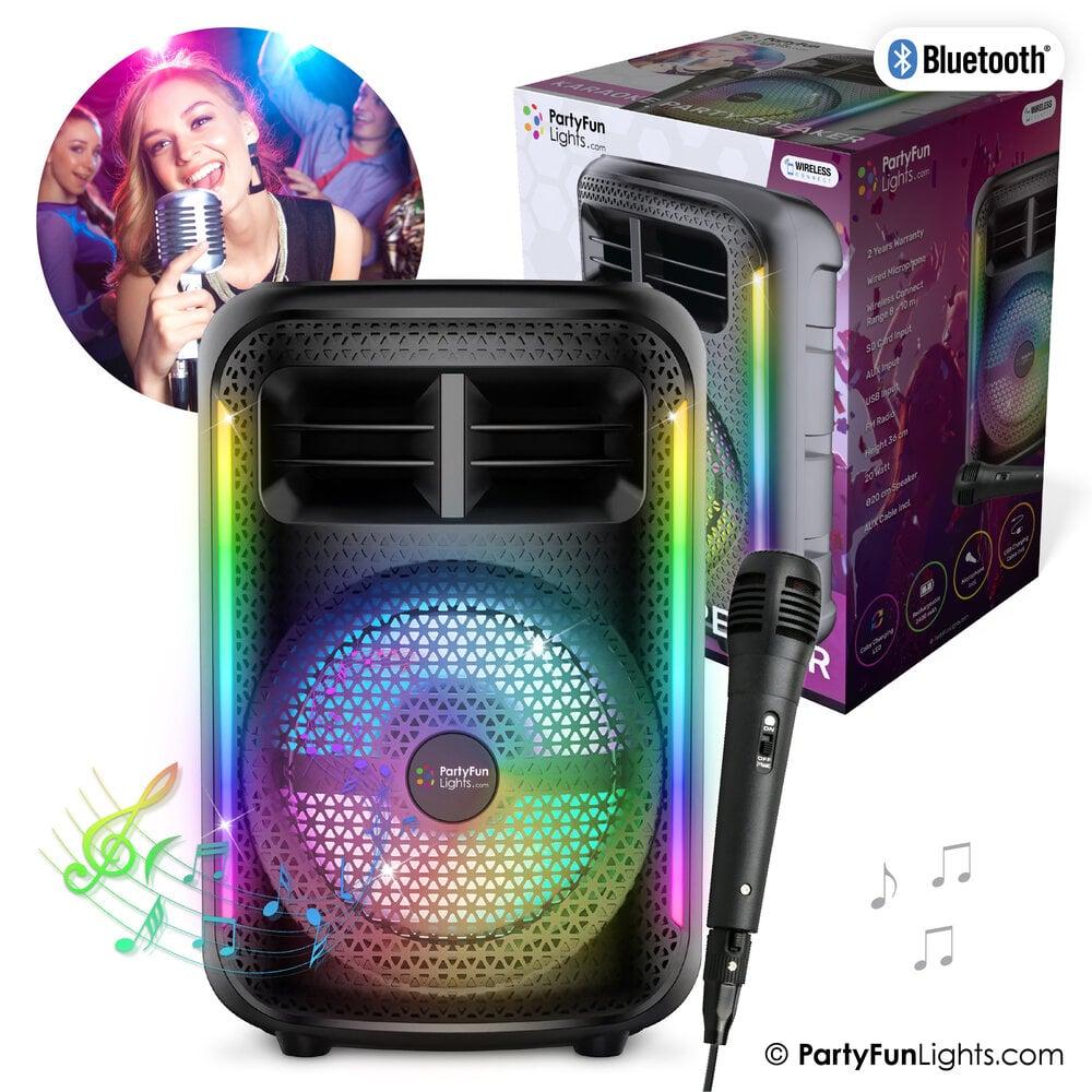 partyfunlights PartyFunLights Karaoke Party Speaker with Light Effects