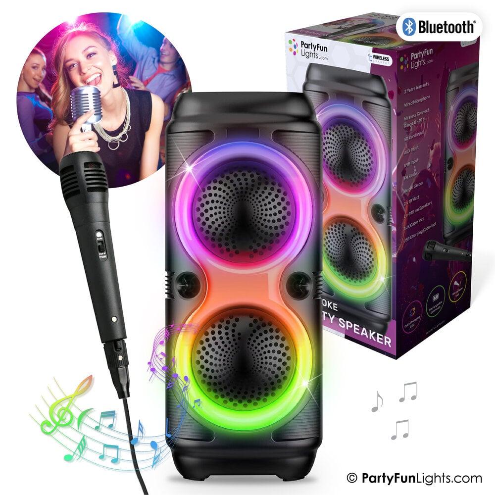 partyfunlights PartyFunLights Karaoke Party Speaker with Light Effects