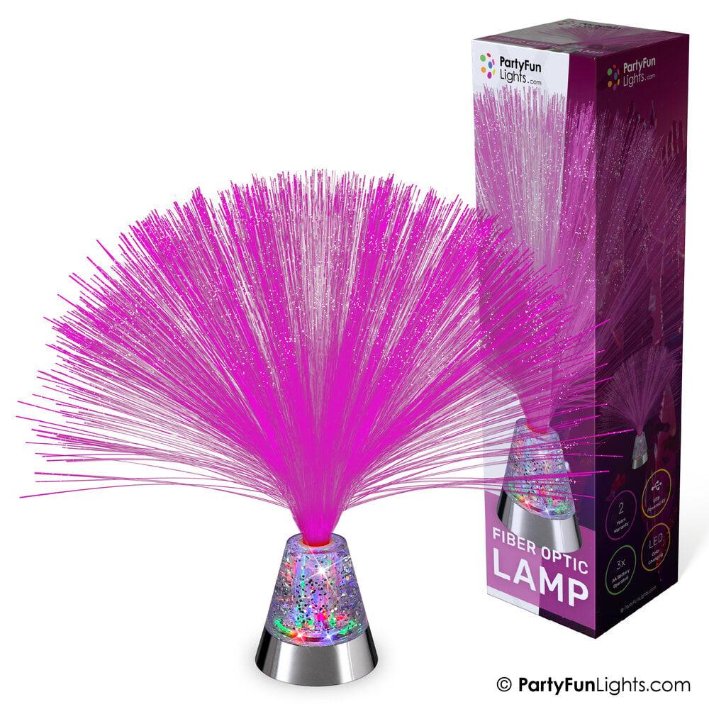 partyfunlights PartyFunLights Kleur veranderende LED Glasvezel Glitter Lamp