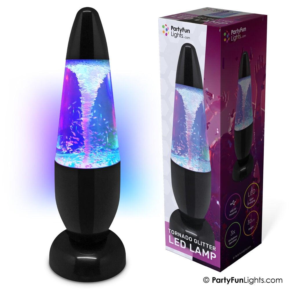 partyfunlights PartyFunLights Kleur veranderende LED Tornado Glitter Lamp partyfunlights PartyFunLights Kleur veranderende LED Tornado Glitter Lamp