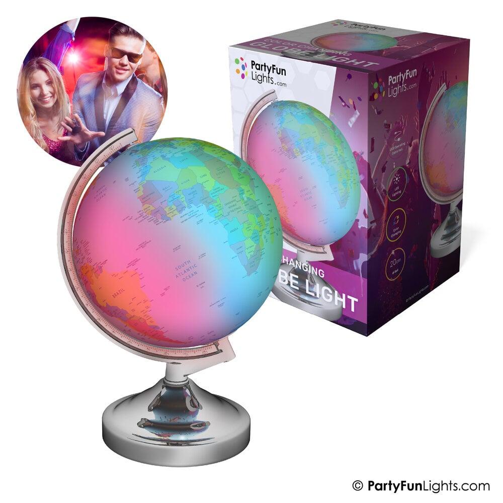 partyfunlights PartyFunLights Kleur veranderende wereldbollamp USB-aangedreven