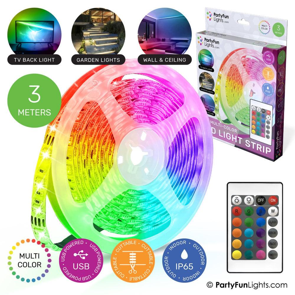 partyfunlights PartyFunLights LED Strip Multi-Color - Werkt op USB - 3 Meter